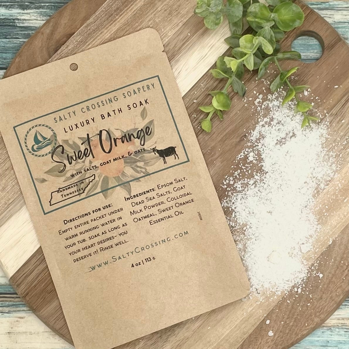 Sweet Orange Luxury Bath Soak | Salts, Goat Milk & Colloidal Oatmeal | Handmade in Tennessee