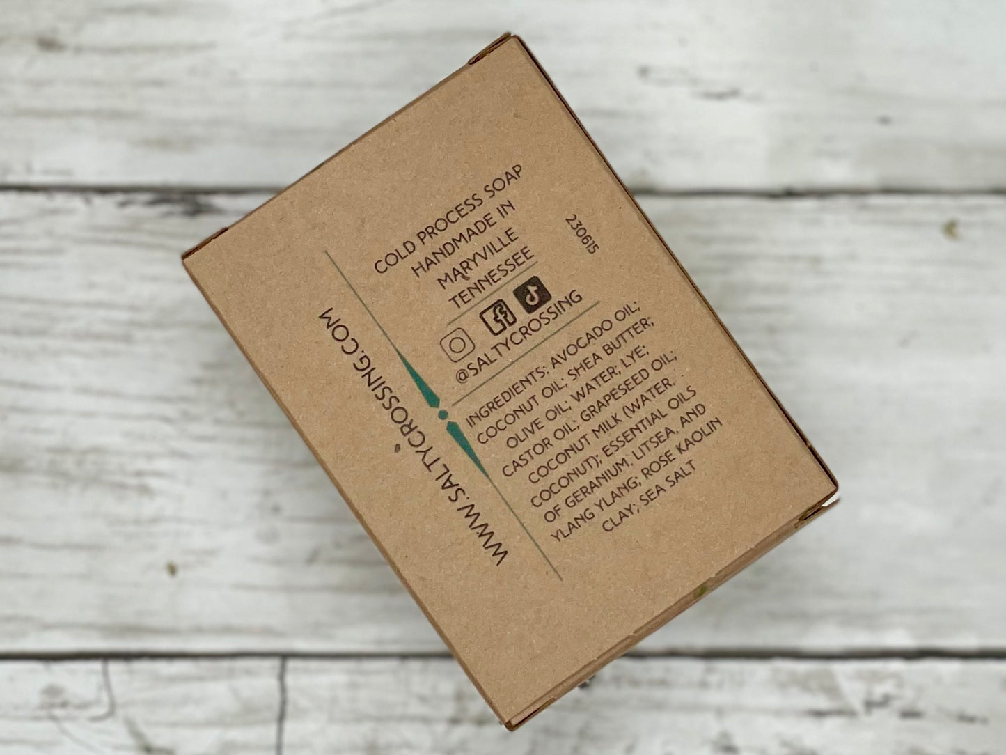 rose clay coconut milk soap box back