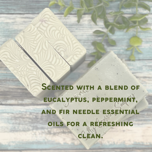 Eucalyptus Mint Soap | All Natural Artisan Bath or Shower Bar | Handmade with Shea Butter, Coconut Milk | Earth & Vegan Friendly, Zero Waste