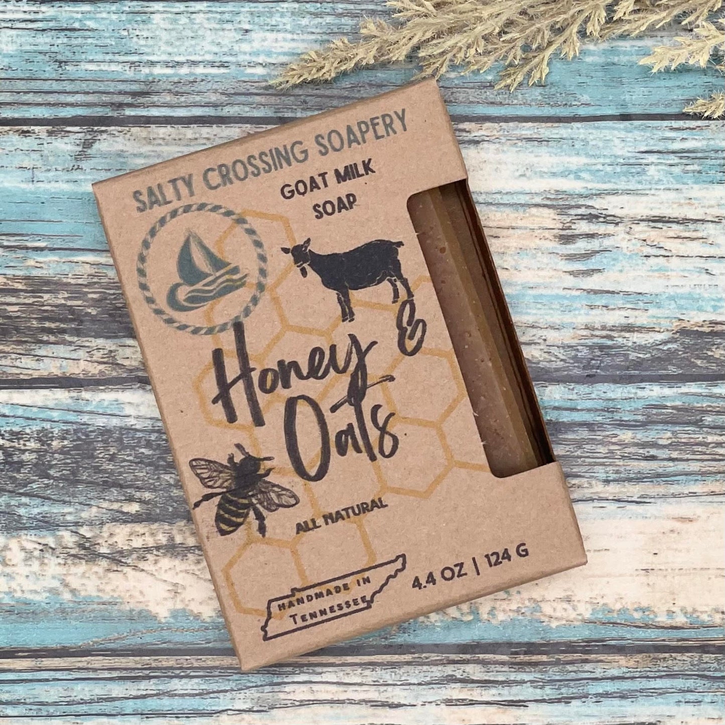 Honey & Oats | Goat Milk Artisan Soap | All Natural Bath Bar | Unscented | Handmade in Tennessee