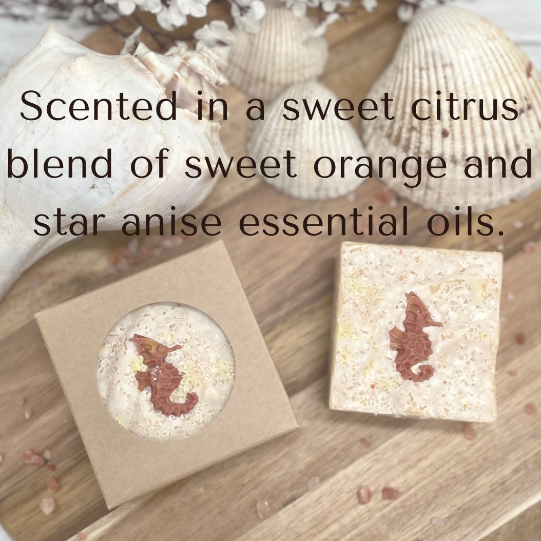 Sunshine | Salt & Clay Artisan Soap | Fancy Spa Bath Bar | Orange Anise Scent | Handmade in Tennessee