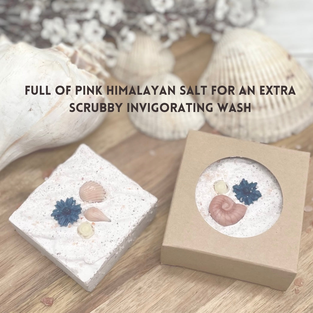 Seaside Garden | Salt & Clay Artisan Soap | Fancy Spa Bar | Lavender Mint Scent | Handmade in Tennessee