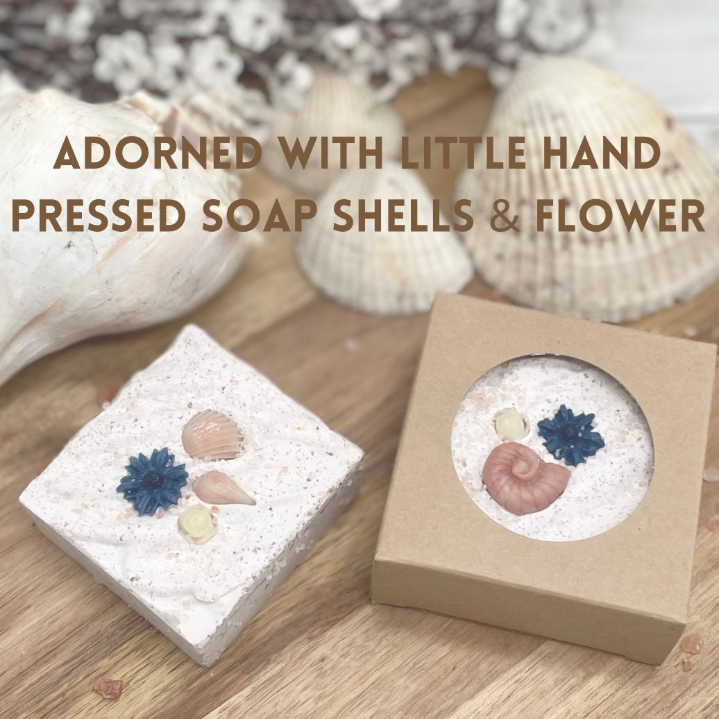 Seaside Garden | Salt & Clay Artisan Soap | Fancy Spa Bar | Lavender Mint Scent | Handmade in Tennessee