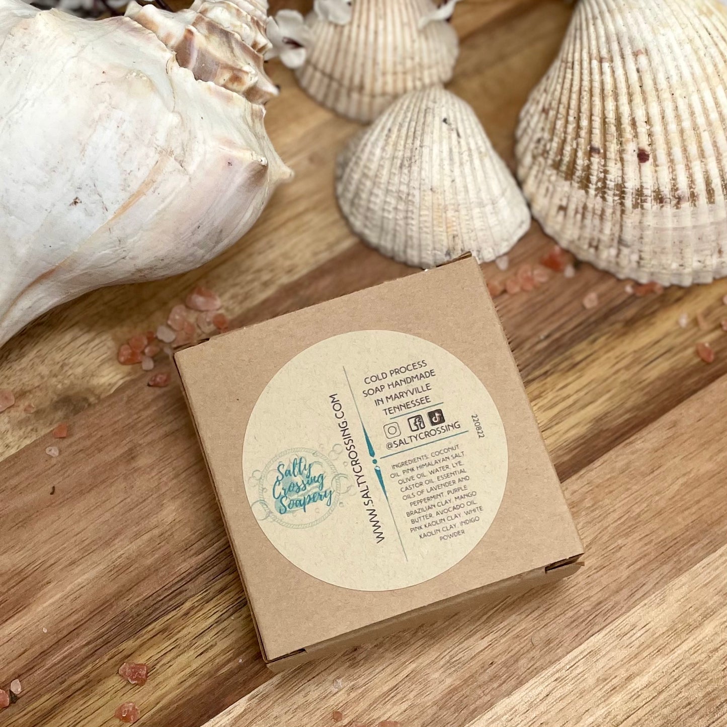 Seaside Garden | Salt & Clay Artisan Soap | Fancy Spa Bar | Lavender Mint Scent | Handmade in Tennessee