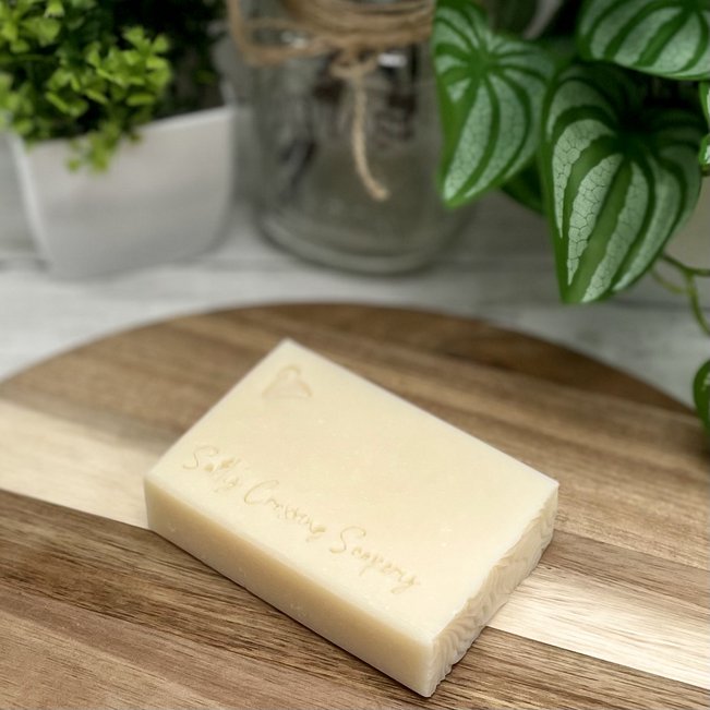 white unscented coconut milk bath bar