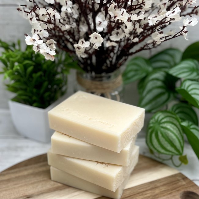 stack of white soap bars