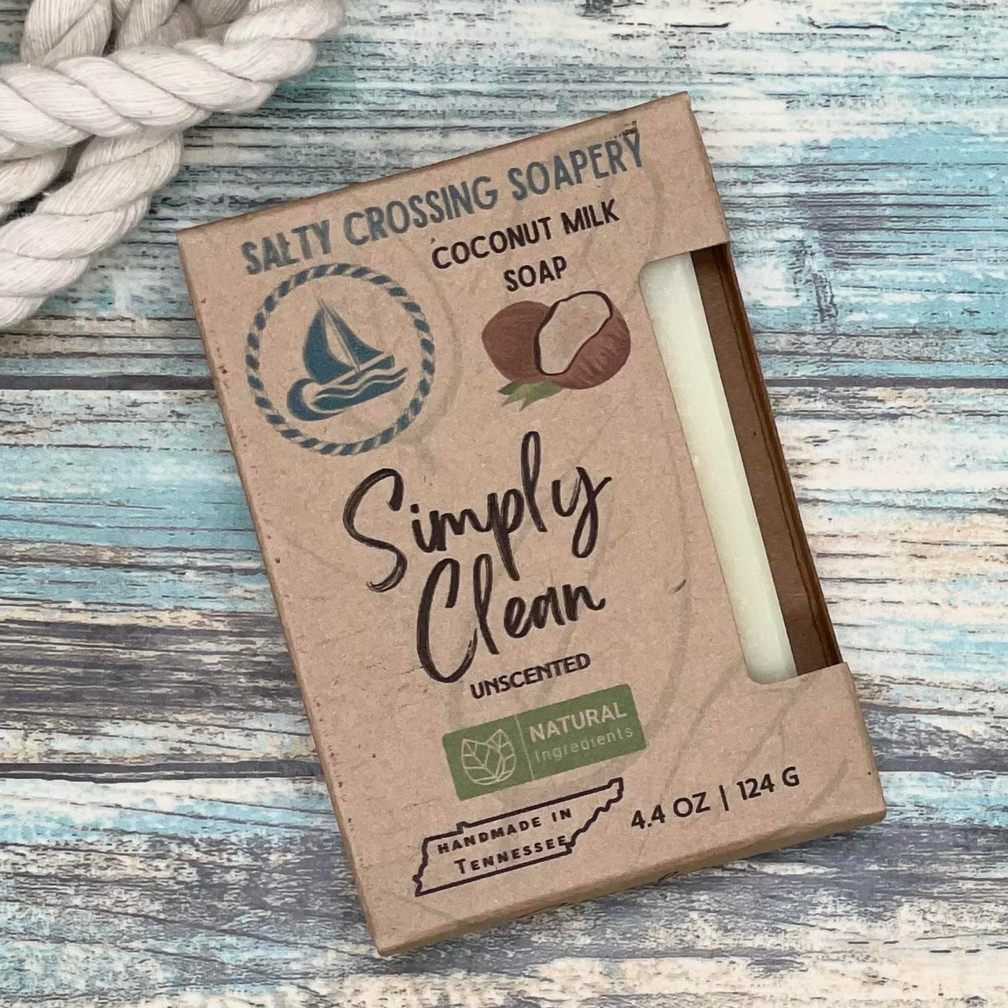 Simply Clean Unscented Soap | Handmade Artisan Bath Bar with All Natural Ingredients | Fragrance Free, Coconut Milk & Shea Hand or Body Wash