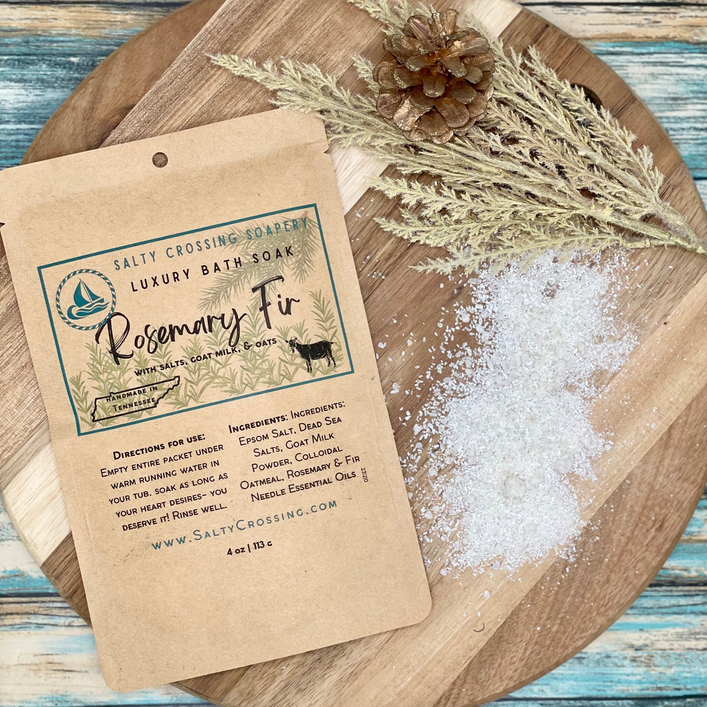 Luxury Bath Soaks Set of 3 | All Natural Ingredients including Dead Sea Salts, Epsom Salt, Goat Milk, Colloidal Oats and Essential Oils | Handmade in Tennessee