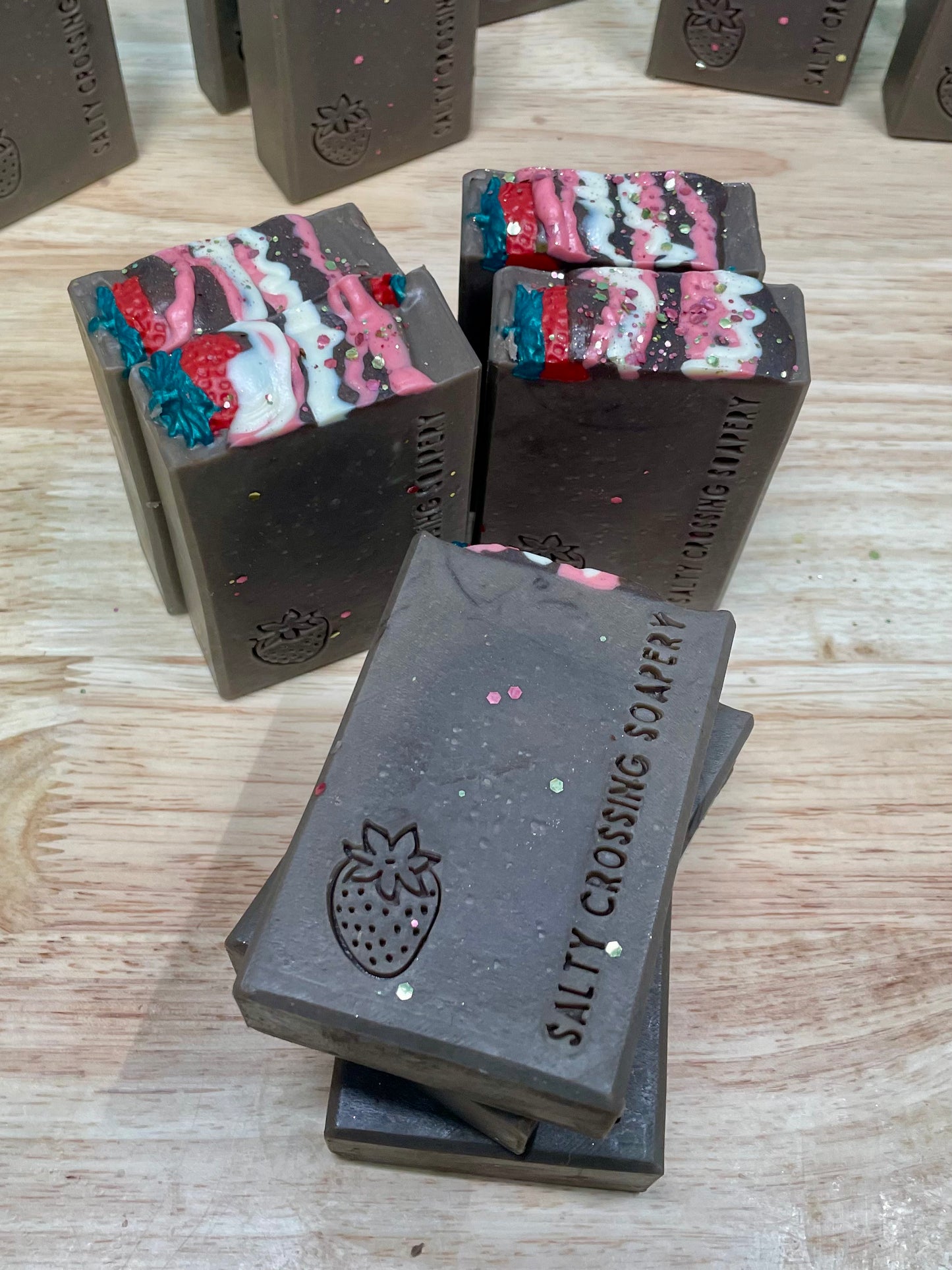 Chocolate Covered Strawberries Soap Bar