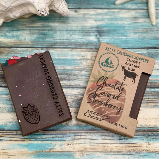 Chocolate Covered Strawberries Soap Bar