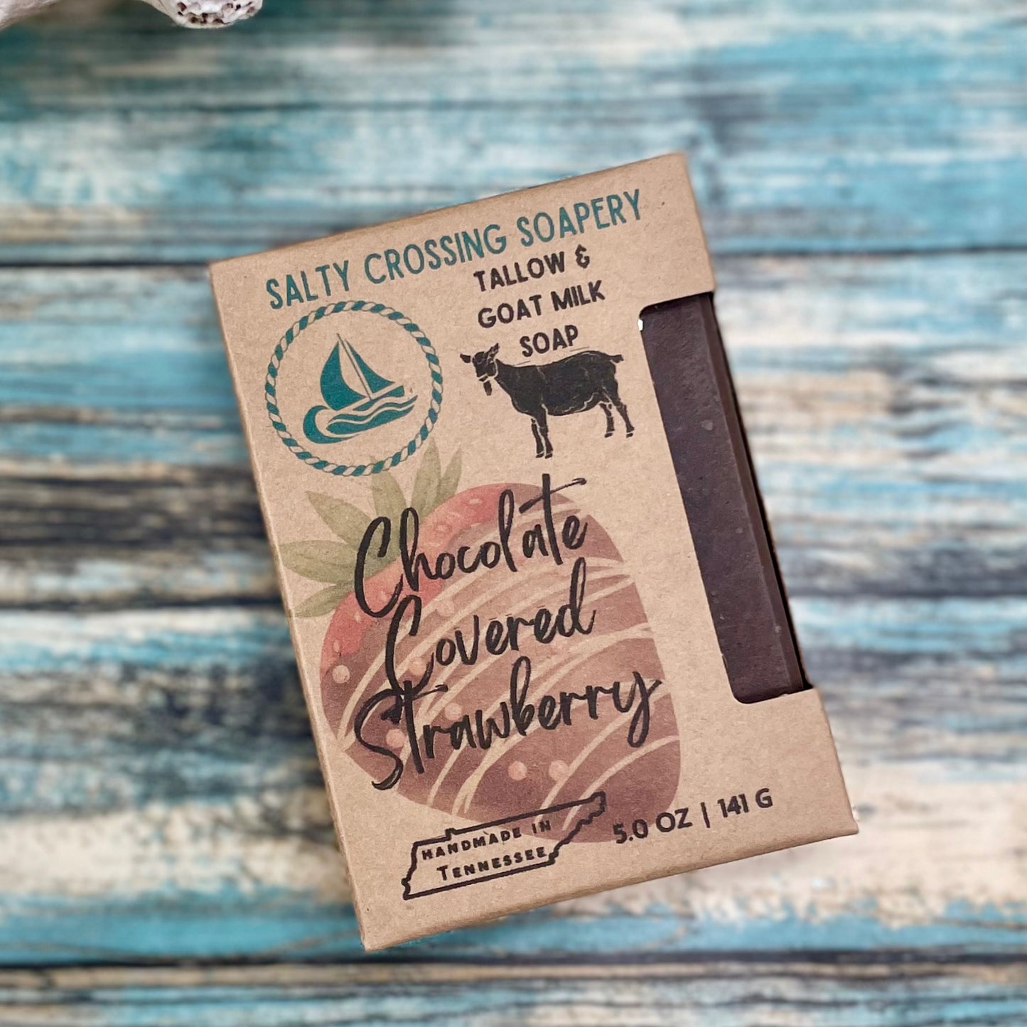 Chocolate Covered Strawberries Soap Bar