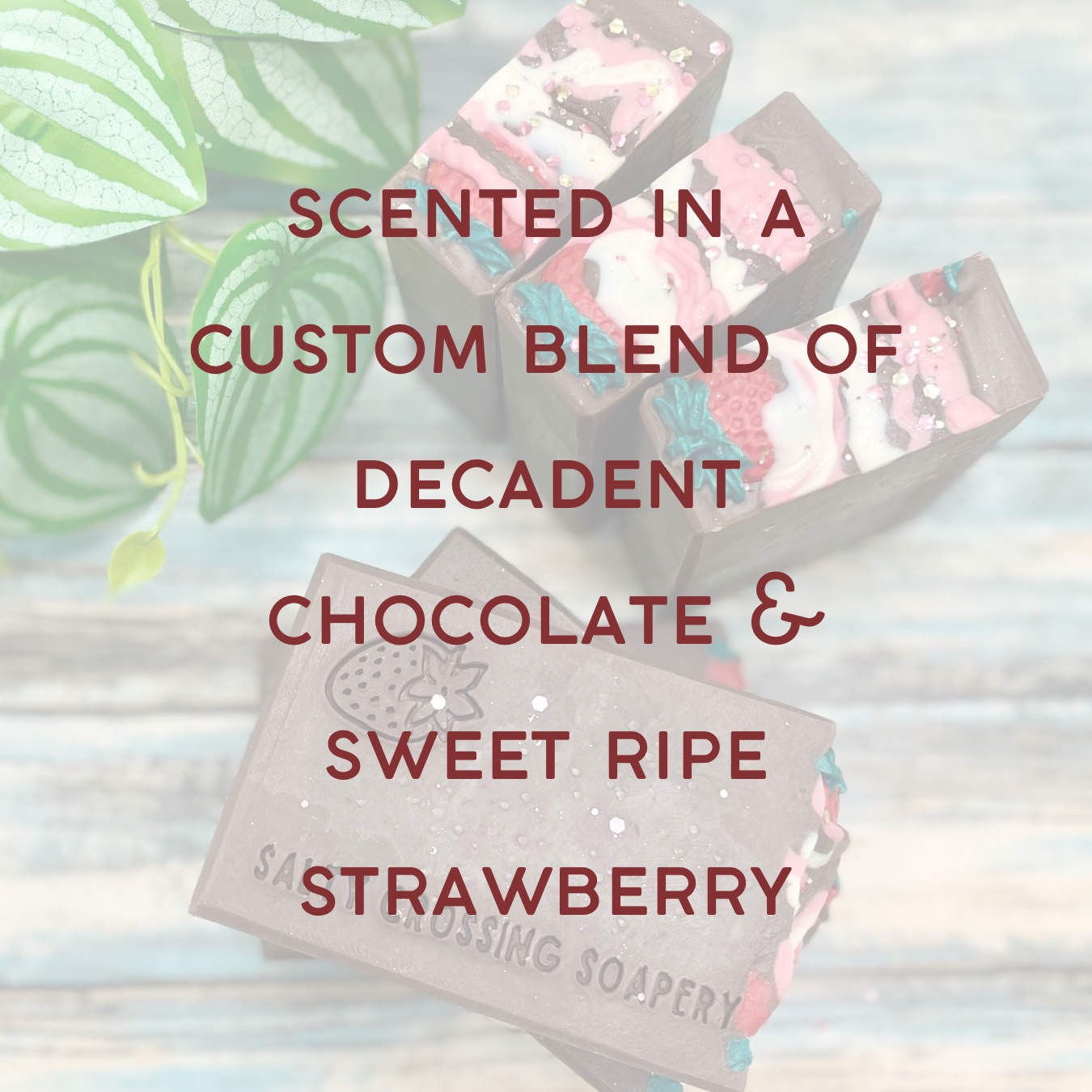 Chocolate Covered Strawberries Soap Bar