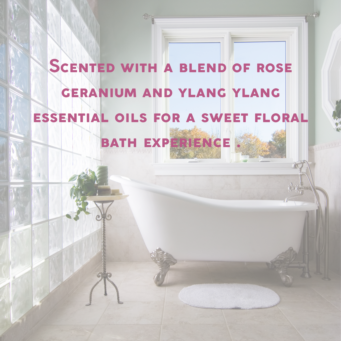 Rose Geranium & Ylang Ylang Soap Bar and Luxury Bath Soak Set | Handmade with All Natural Ingredients | Plastic Free, Eco-friendly Skincare