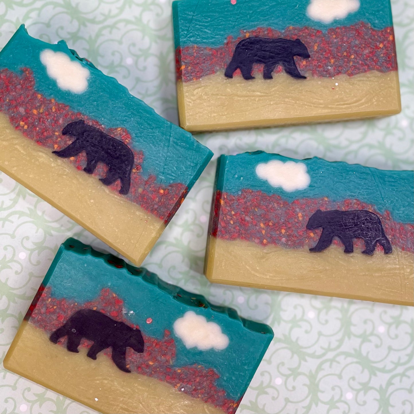 Soaps with bears and cloud design