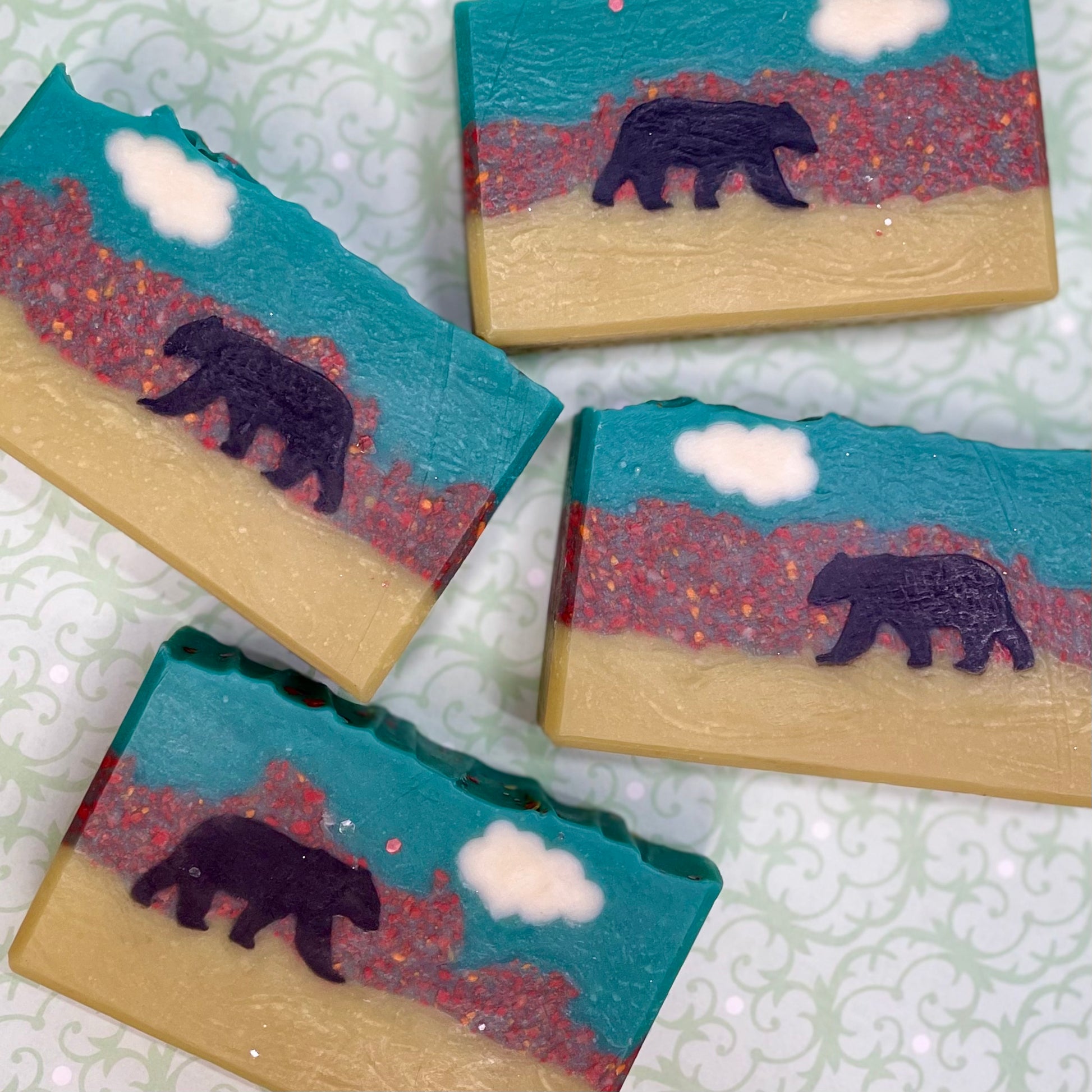 Soaps with bears and cloud design