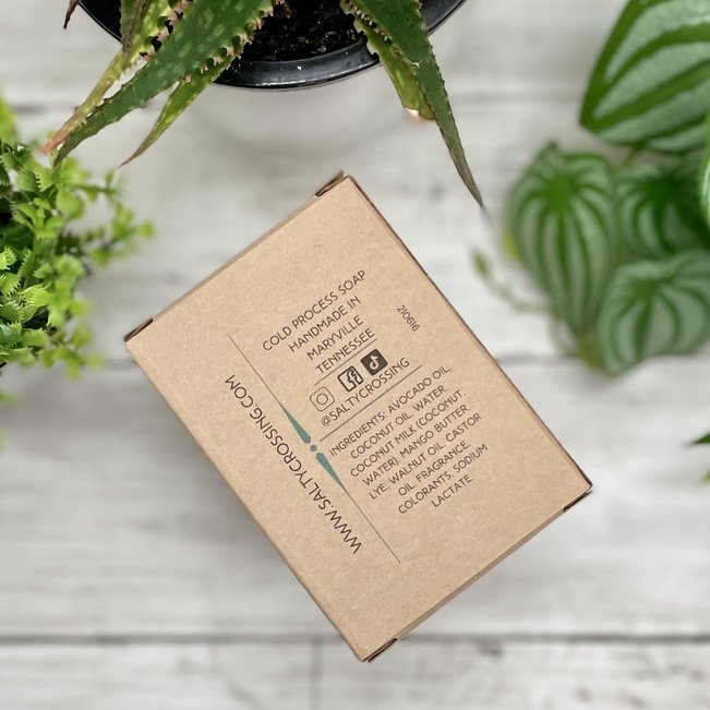 sweet succulent soap box back with ingredient list