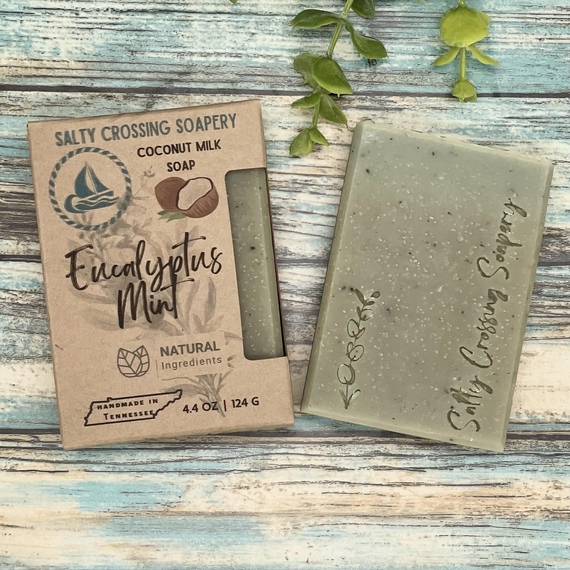 Eucalyptus mint soap bar with box
