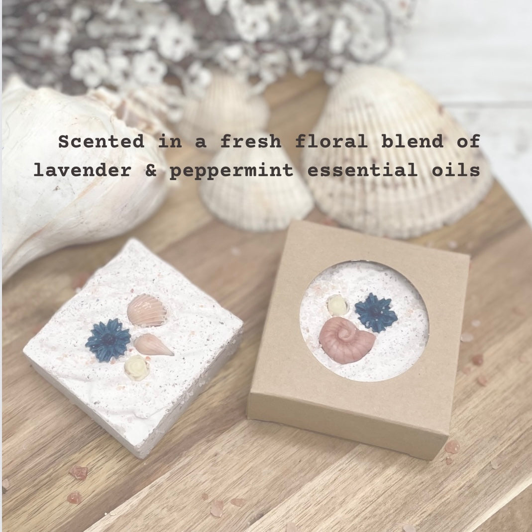 Seaside Garden | Salt & Clay Artisan Soap | Fancy Spa Bar | Lavender Mint Scent | Handmade in Tennessee