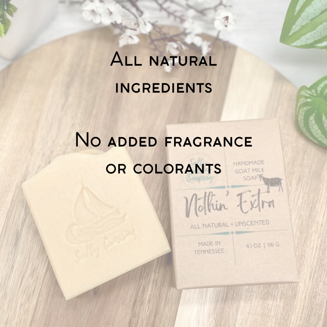 all natural ingredients. no added fragrance or colorants. graphic.