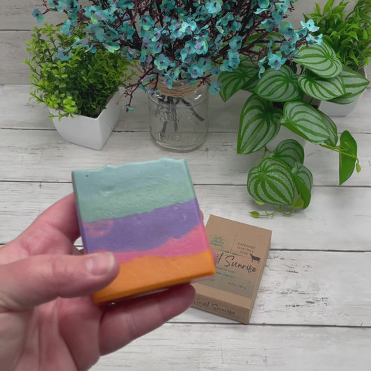 Forest Sunrise | Goat Milk Artisan Soap | Bath Bar with Fraser Fir Scent | Handmade in Tennessee