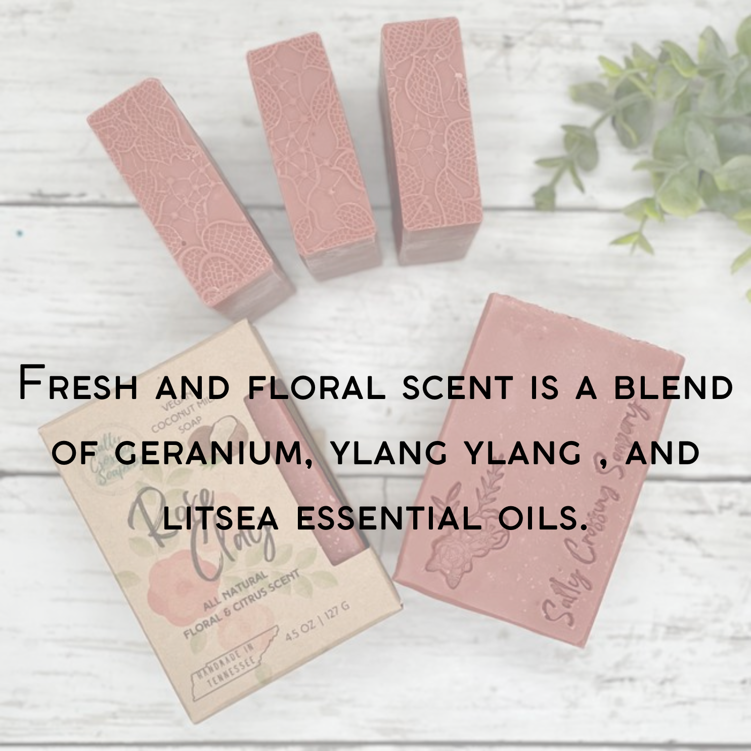 Fresh and floral scent is available blend of geranium, ylang ylang, and litsea essential oils