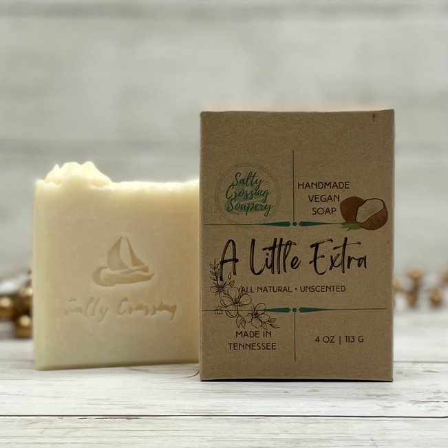 a little extra coconut milk soap. vegan friendly. handmade in tennessee.